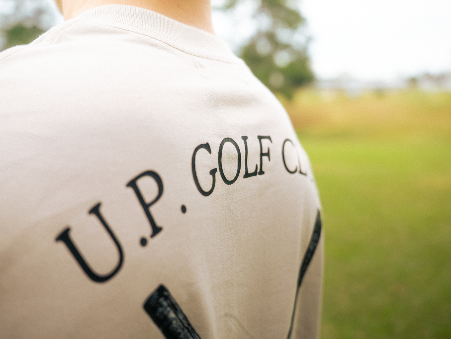 "Under Par Golf Club" Premium Tee-Beige