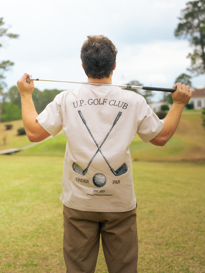 "Under Par Golf Club" Premium Tee-Beige