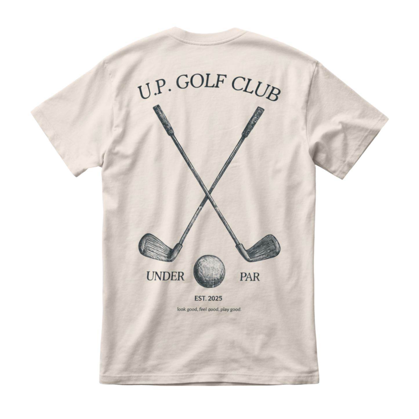 "Under Par Golf Club" Premium Tee-Beige