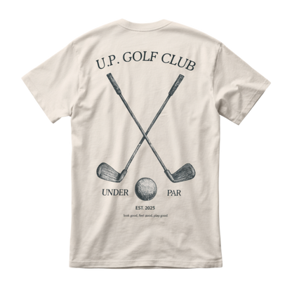 "Under Par Golf Club" Premium Tee-Beige
